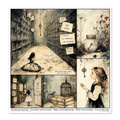 ITD COLLECTION Setz 11Stk 30x30cm Scrapbooking Papier -  Alice's Magic 1