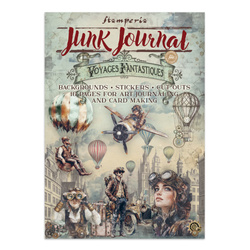 Set aus Junk Journal-Papieren, Aufklebern und Elementen - Voyages Fantastiques - Stamperia