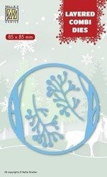 NELLIE'S Stempel mit Stanze Stanzschablone Scrapbooking Cutting Die, Rahmen, Zweige LCDCD001 