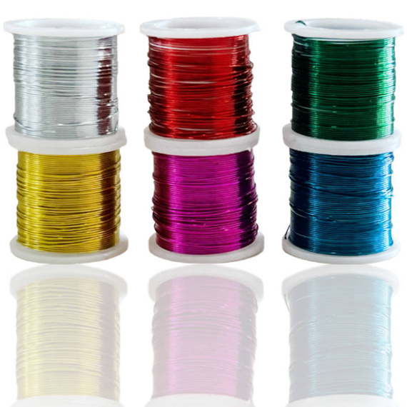 Floristendraht-Set 6 Farben - 0,3 mm - 6 x 3,6 m