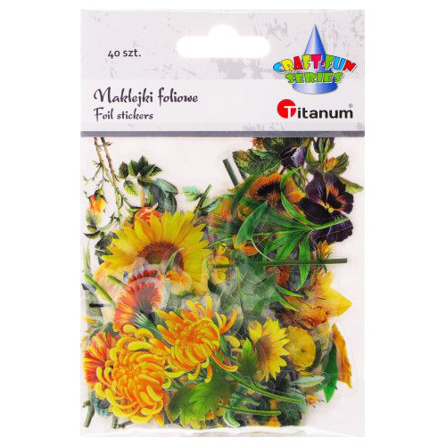 AUFKLEBER folie - Sonnenblumen 40Stück