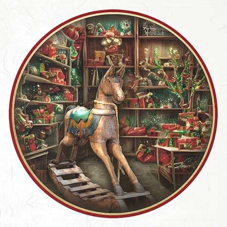ITD Reispapier Decoupage SET Bastelpapier, rahmen vintage zeichen winter RSM060 