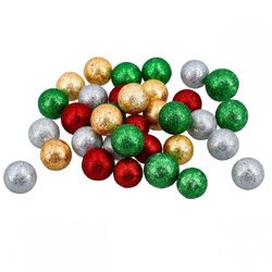 Styropor Glitzerkugeln Mix - 50 Stück