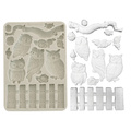 Silikonform Mold Gießen Mould - The Owl's House - Eulen und Zweige - Stamperia