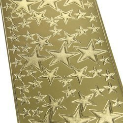 Dekorative Aufkleber - Massive dekorative Sterne - gold
