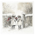 Reispapier-Set - Kinder, Weihnachtsbaum, Schneemann, Schlitten, Winter - RSM201 - Itd Collection