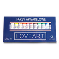 LOVEART Aquarellfarben Set 12 Tuben x 12 ml Aquarell Künstlerfarben Watercolor