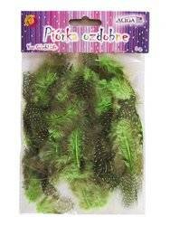 FEDERN gefleckt Bastelfedern Dekofedern Feathers 3g, grün