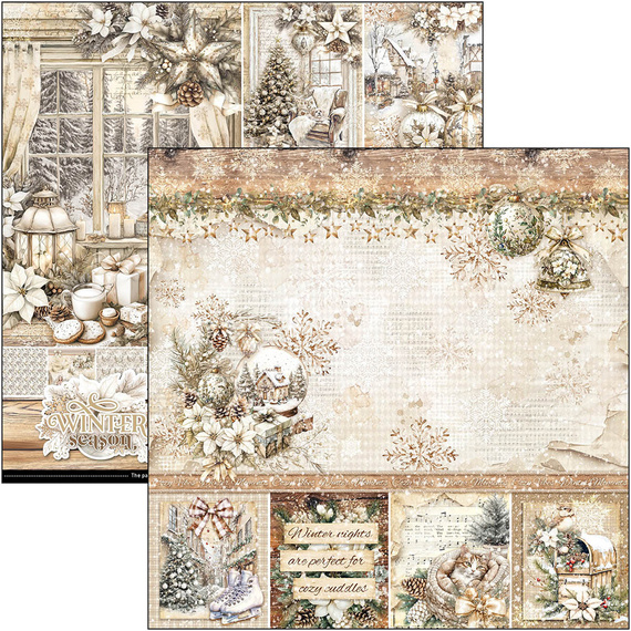 Scrapbooking Papier Set 30x30 cm – Paper Pad- Bastelpapier - Ciao Bella – Winter Season