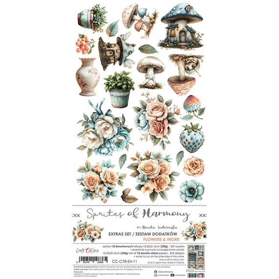 Scrapbooking Zubehör Set - Craft o'clock - Sprites of Harmony - Flowers and More