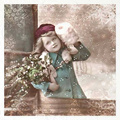 Reispapier-Set - ITD RSM087 vintage Kinder Winter