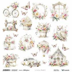 SCRAPandME 30x30cm einseitig Scrapbooking Papier 250g, Elements 4 