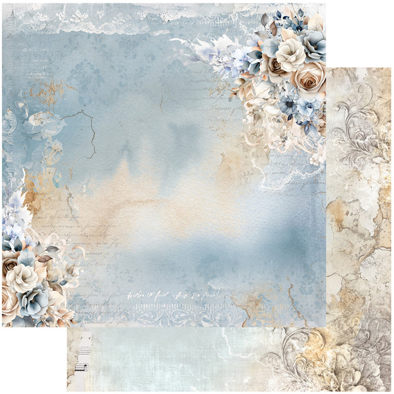 ALCHEMY OF ART Set 20x20cm Scrapbooking Papier,  In shades of blue