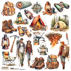 AUFKLEBER ScrapLove Dekor Stickers - Travel 2