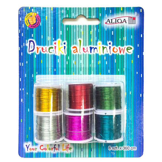 Floristendraht-Set 6 Farben - 0,3 mm - 6 x 3,6 m