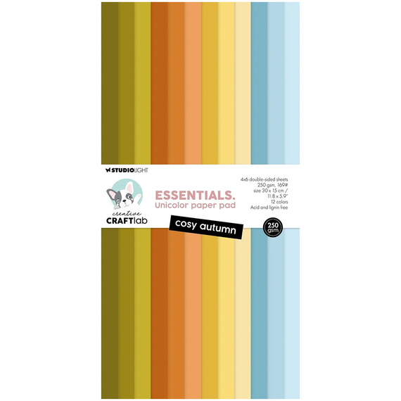 STUDIOLIGHT Set 24Blatt 15x30cm doppelseitig Scrapbooking Papier, Cosy autumn