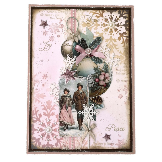 STUDIOLIGHT Mixed Media Schablone STENCIL für Decoupage Scrapbooking - Festive damask