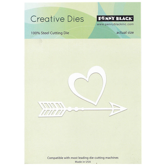 Stanzform Präge Stanzschablone Cutting Die - Penny Black - Herz-Pfeil