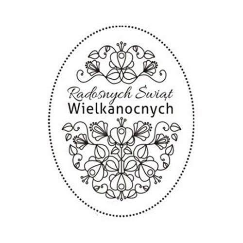 AGATERIA - Transparent Stempel Motivstempel Clear Stamp - Radosnych świąt Wielkanocnych  Untertitel PL Eierdekor