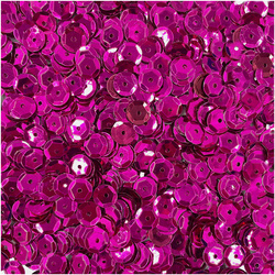 LOVEART SEQUINS für Handwerk Runde Lose metallic Pailletten 9mm/15g, fuchsia
