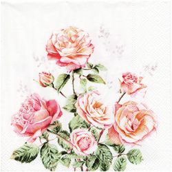 SERVIETTEN 1 Stück Motivservietten Decoupage Napkin 33x33cm, Lillith Rose