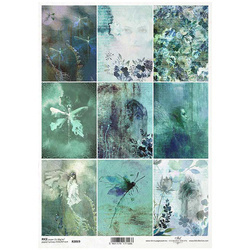 ITD Reispapier Decoupage Bastelpapier R2019 'Elfen-Tal' Kollektion, Aquarell, Blumen