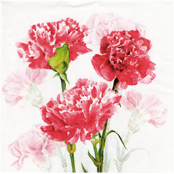 SERVIETTEN 1 Stück Motivservietten Decoupage Napkin 33x33cm, Timeless Red