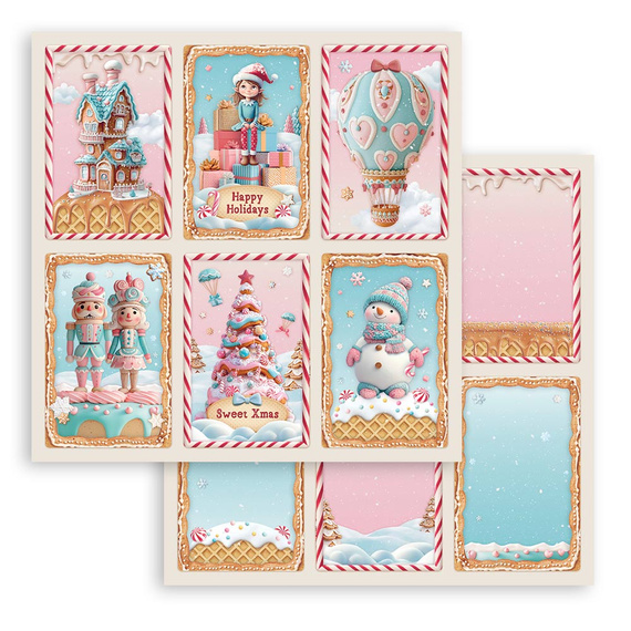 Scrapbooking Papier Set 30x30 - Candy Christmas - Stamperia
