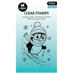 Transparenter Stempel - StudioLight - Skiing penguin