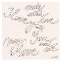 SCRAPINIEC Dekorpappe Die Cut Chipboard Dekoration Ornament Inschrift I love you