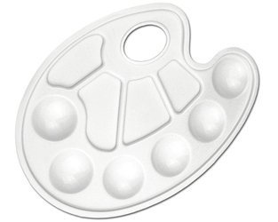 Ovale Malpalette aus Kunststoff - 17x24 cm