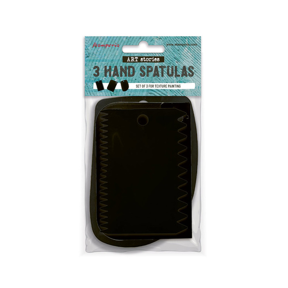 Satz von 3 Handspachtel Strukturfesseln hand spatulas - Art Stories - Stamperia