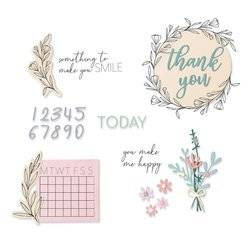 SIZZIX Stanzform Präge Stanzschablone + Stempelset, Time Out 664490