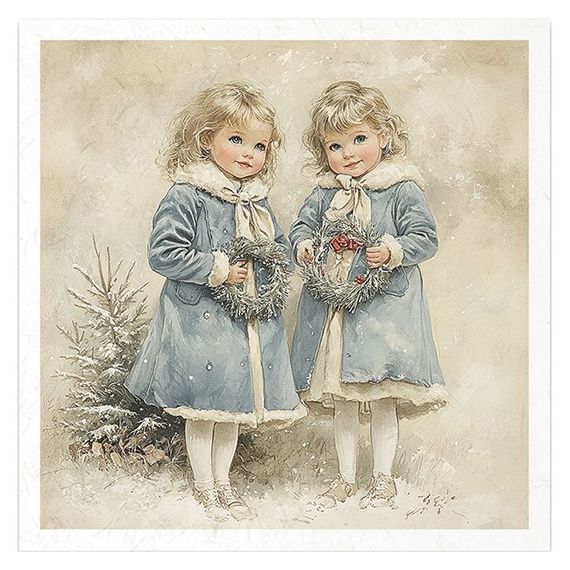 Reispapier-Set - Kinder, Aquarell, Porträt, Retro - RSM200 - Itd Collection