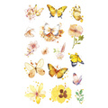 AUFKLEBER folie - Gelbe Blumen und Schmetterlinge