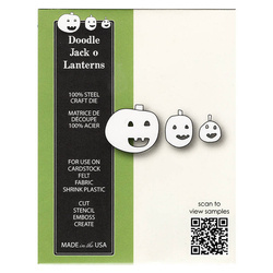 Stanzform Präge Stanzschablone Cutting Die - Poppystamps - Doodle Jack o Lanterns - Kürbisse