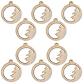 Holz-Christbaumanhänger Set 10 Stück - Tanne - 6 cm