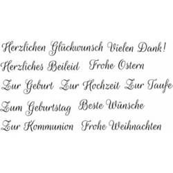 AGATERIA - Transparent Stempel Motivstempel - Subtitles DE, Etiketten für jede Gelegenheit Set in Deutsch