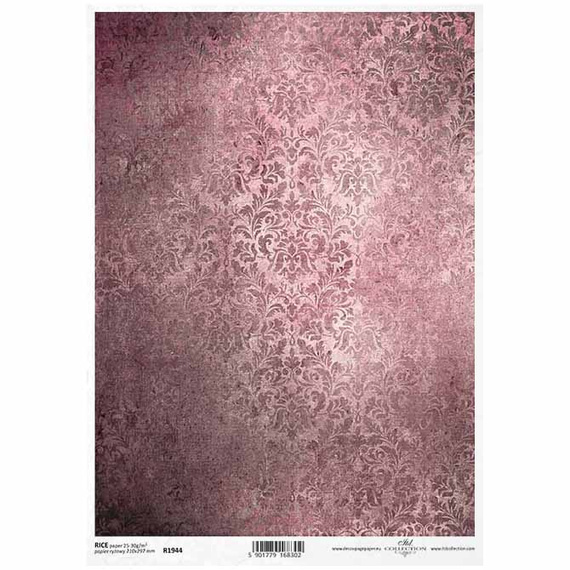 ITD Reispapier Decoupage Bastelpapier, Damast R1944