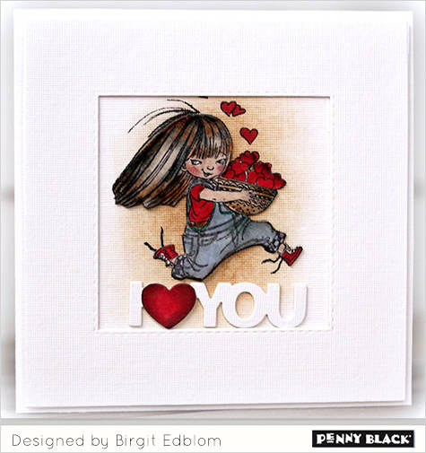 PENNY BLACK  Motivstempel Clear Stamp - Bowl of...  Mädchen mit einer Schale