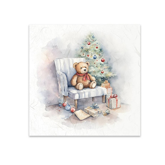 Scrapbooking-Bastelpapier-Set reisfelder - ITD - RSM138 Teddybären unter dem Weihnachtsbaum