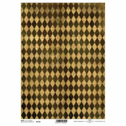 ITD Reispapier Decoupage Bastelpapier Serviettentechnik-R1530 - A4 Hintergrund Rauten