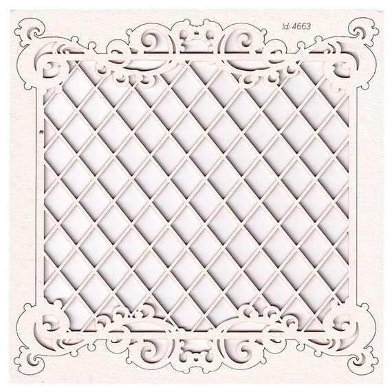 SCRAPINIEC Dekorpappe Die Cut Chipboard Dekoration Ornament, Fantasma Rahmen 4663