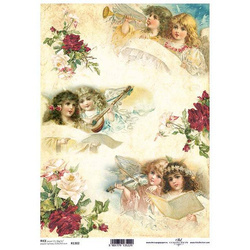 ITD Reispapier Decoupage Bastelpapier Softpapier Serviettentechnik, Engel R1302