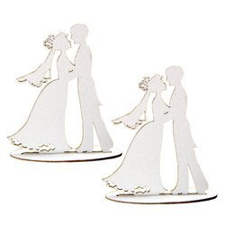 SCRAPINIEC Dekorpappe Die Cut Chipboard Dekoration Ornament, Brautpaar 5159