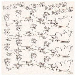 Dekorpappe Die Cut Chipboard Der Schlitten des Weihnachtsmanns SC