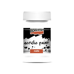 PENTART Acrylfarbe, matt, titanweiß, Decoupage Basteln 100 ml