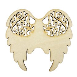 Flügel aus Holz für durchbrochene Engel 11 x 12cm