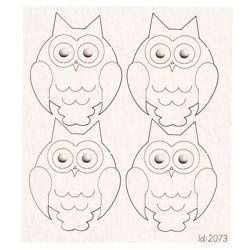 SCRAPINIEC Dekorpappe Die Cut Chipboard Dekoration Ornament, Eule