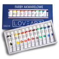 LOVEART Aquarellfarben Set 12 Tuben x 12 ml Aquarell Künstlerfarben Watercolor